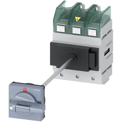 Siemens 3LD56100TK11 Interrupteur-sectionneur SENTRON 3 pôles 125A 65kA, Bouton + interrupteur, Gris Siemens 3LD56100TK11 Interrupteur-sectionneur SENTRON 3 pôles 125A 65kA, Bouton + interrupteur, Gris