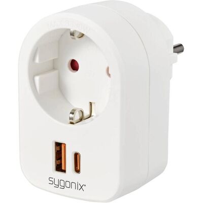 Sygonix, Multiprise, SY-6713236 Zwischensteckdose mit USB Weiss (USB-A) Sygonix, Multiprise, SY-6713236 Zwischensteckdose mit USB Weiss (USB-A)