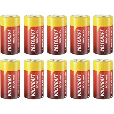 Voltcraft Pile spéciale « Baby » (C) à bouton-poussoir Li-SoCl 3,6 V 9 000 mAh, lot de 10 (10 pcs, C, 9000 mAh), Batteries + piles Voltcraft Pile spéciale « Baby » (C) à bouton-poussoir Li-SoCl 3,6 V 9 000 mAh, lot de 10 (10 pcs, C, 9000 mAh), Batteries + piles