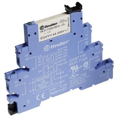 Finder 38.61.7.024.5050 Module relais - 6A SPDT - 24VDC AgNi + Au Finder 38.61.7.024.5050 Module relais - 6A SPDT - 24VDC AgNi + Au
