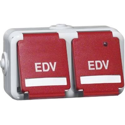 Peha D6632WABGLKNA RT EDV - Prise Schuko 2f, Étiquetage - Prise électrique Peha D6632WABGLKNA RT EDV - Prise Schuko 2f, Étiquetage - Prise électrique