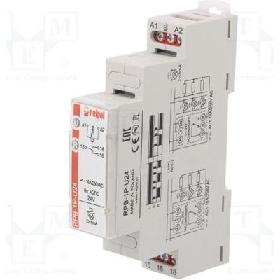 Relpol Relais bistable 1P 16 A 24 V CA/CC RPB-1P-U24 864383, Relai Relpol Relais bistable 1P 16 A 24 V CA/CC RPB-1P-U24 864383, Relai