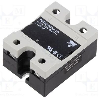 Carlo Gavazzi Relais : à semi-conducteurs Icntrl : 4÷20 mA, 25 A, 200÷550 V CA, RM1E, monophasé, Relai Carlo Gavazzi Relais : à semi-conducteurs Icntrl : 4÷20 mA, 25 A, 200÷550 V CA, RM1E, monophasé, Relai