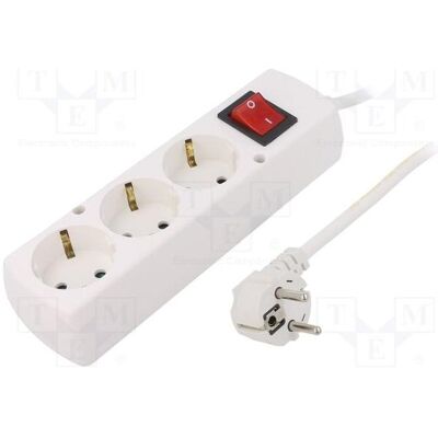 Jonex, Rallonge, Rallonge H05VV-F 3G 1,5 mm² 3 m PVC blanc Nombre de prises : 3 (3 m, CEE 7/7) Jonex, Rallonge, Rallonge H05VV-F 3G 1,5 mm² 3 m PVC blanc Nombre de prises : 3 (3 m, CEE 7/7)