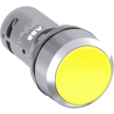 ABB Bouton-poussoir, Bouton + interrupteur, Jaune, Argent ABB Bouton-poussoir, Bouton + interrupteur, Jaune, Argent