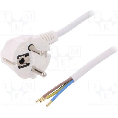 Plastrol, Rallonge, Câble H03VV-F, OMY 3 × 1 mm², fiche CEE 7/7 (E/F) coudée, câbles (2 m) Plastrol, Rallonge, Câble H03VV-F, OMY 3 × 1 mm², fiche CEE 7/7 (E/F) coudée, câbles (2 m)