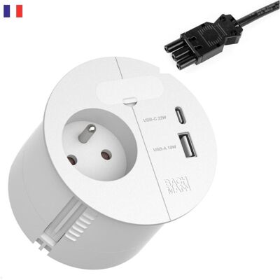 Bachmann Modèle 938.304 Barre d'alimentation USB A/C blanche - Power Strip Bachmann Modèle 938.304 Barre d'alimentation USB A/C blanche - Power Strip