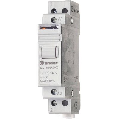 Finder 20.21.8.008.4000 - Relais à étape modulaire 16A - Rail DIN Finder 20.21.8.008.4000 - Relais à étape modulaire 16A - Rail DIN