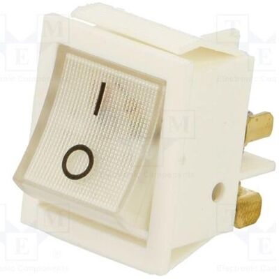 Orno Interrupteur à bascule DPST : position 2 (OFF-ON), 16 A/250 V CA, transparent boîtier : blanc, Bouton + interrupteur, Blanc, Transparent Orno Interrupteur à bascule DPST : position 2 (OFF-ON), 16 A/250 V CA, transparent boîtier : blanc, Bouton + interrupteur, Blanc, Transparent