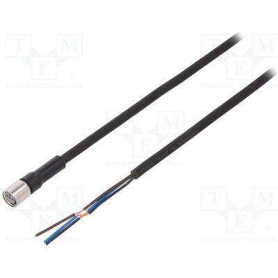 Omron Câble : pour capteurs/automatisation Broches : 3 M8 femelles, droit Longueur : 5 m, Câble + prise électronique, Noir Omron Câble : pour capteurs/automatisation Broches : 3 M8 femelles, droit Longueur : 5 m, Câble + prise électronique, Noir