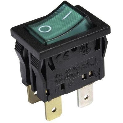 INTER BÄR 3634-250.22 Interrupteur - Vert/Noir - 2 pôles - 250V/AC INTER BÄR 3634-250.22 Interrupteur - Vert/Noir - 2 pôles - 250V/AC