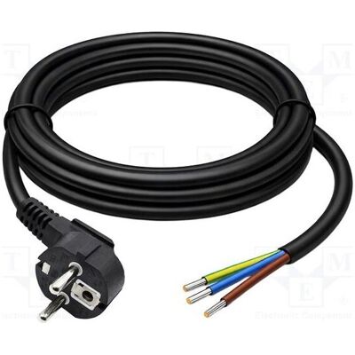 Qoltec, Rallonge, Câble HD5VV-F 3G1 mm² avec fiche CEE 7/7 (E/F) coudée, câbles en PVC (1.80 m, CEE 7/4) Qoltec, Rallonge, Câble HD5VV-F 3G1 mm² avec fiche CEE 7/7 (E/F) coudée, câbles en PVC (1.80 m, CEE 7/4)