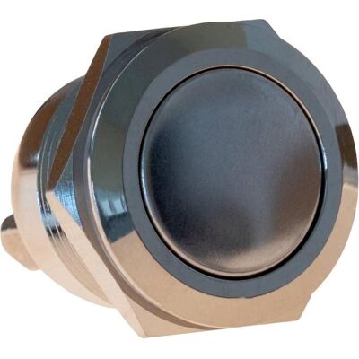 Joy-it Button19C-01 Bouton-poussoir à action momentanée (Ø x L) 19 mm x 27,50 mm IP65 1 pièce, Bouton + interrupteur, Argent Joy-it Button19C-01 Bouton-poussoir à action momentanée (Ø x L) 19 mm x 27,50 mm IP65 1 pièce, Bouton + interrupteur, Argent