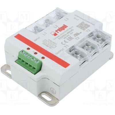 Relpol Relais semi-conducteurs triphasés 480 V CA, 90-280 V CA, AC3 40/480 V CA, RSR62-48A40, 2615963, Relai Relpol Relais semi-conducteurs triphasés 480 V CA, 90-280 V CA, AC3 40/480 V CA, RSR62-48A40, 2615963, Relai