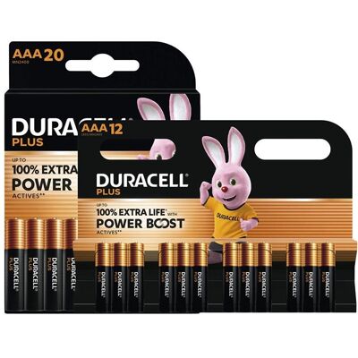 Duracell Plus (32 pcs, AAA), Batteries + piles Duracell Plus (32 pcs, AAA), Batteries + piles