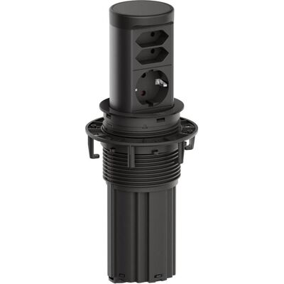 Bachmann, Multiprise, ELEVATOR 2 versenkbare Einbausteckdose 3-fach, 1x CEE7/3, 2x Euro, Schw... (3x, CEE 7/16, CEE 7/3, Type 12, 2 m) Bachmann, Multiprise, ELEVATOR 2 versenkbare Einbausteckdose 3-fach, 1x CEE7/3, 2x Euro, Schw... (3x, CEE 7/16, CEE 7/3, Type 12, 2 m)
