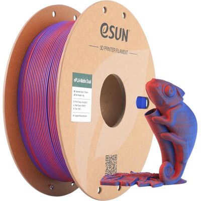 eSUN PLA MATTE DUAL 1,75mm RED BLUE 1kg (PLA, 1.75 mm, 1000 g), Filament 3D, Bleu, Rouge eSUN PLA MATTE DUAL 1,75mm RED BLUE 1kg (PLA, 1.75 mm, 1000 g), Filament 3D, Bleu, Rouge