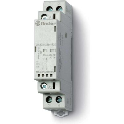 Finder Modular contactor 2NO 25A 230V ac/dc, Relai Finder Modular contactor 2NO 25A 230V ac/dc, Relai