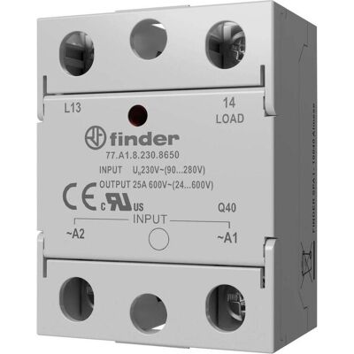 Finder Relais à semi-conducteurs 77A182308250 25 A Tension de commutation (max.) : 280 V/AC Tension zéro, Relai Finder Relais à semi-conducteurs 77A182308250 25 A Tension de commutation (max.) : 280 V/AC Tension zéro, Relai