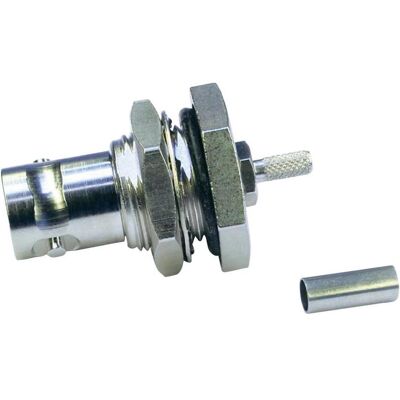 Connecteur coaxial BNC Telegärtner - Impédance 50Ω, 4GHz, Montage en panneau, Crimp Connecteur coaxial BNC Telegärtner - Impédance 50Ω, 4GHz, Montage en panneau, Crimp