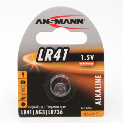 Ansmann Lr41 (1 pcs, LR41, 35 mAh), Batteries + piles Ansmann Lr41 (1 pcs, LR41, 35 mAh), Batteries + piles