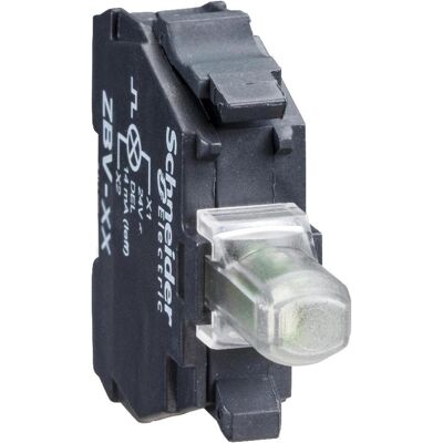 Bloc lumineux LED Schneider Electric ZBV18B1 - 24V, Blanc, Terminal à vis Bloc lumineux LED Schneider Electric ZBV18B1 - 24V, Blanc, Terminal à vis