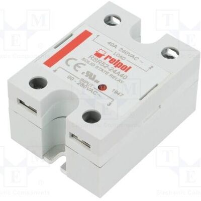 Relpol Relais : à semi-conducteurs Ucntrl : 90÷280 V CA, 40 A, 48÷280 V CA, RSR52, IP20, Relai Relpol Relais : à semi-conducteurs Ucntrl : 90÷280 V CA, 40 A, 48÷280 V CA, RSR52, IP20, Relai