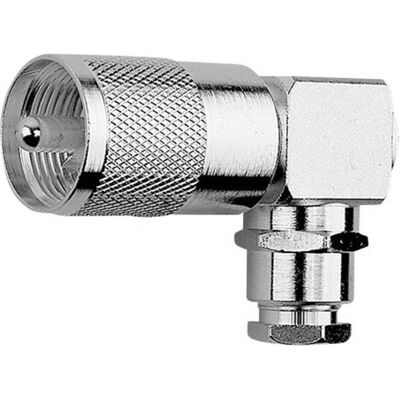 Connecteur UHF coudé - 50Ω - Jusqu'à 200MHz - Câbles flexibles Connecteur UHF coudé - 50Ω - Jusqu'à 200MHz - Câbles flexibles