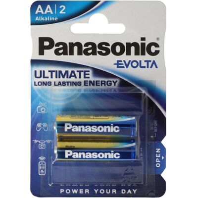 Panasonic 1x2 Evolta LR 6 Mignon (2 pcs, AA), Batteries + piles Panasonic 1x2 Evolta LR 6 Mignon (2 pcs, AA), Batteries + piles