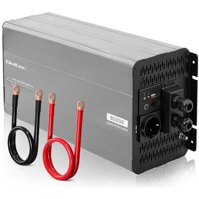 Qoltec Pure Sine Wave 12V na 230V 4000/8000W, Transformateur Qoltec Pure Sine Wave 12V na 230V 4000/8000W, Transformateur