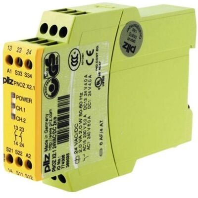 Relais de sécurité Pilz PNOZ X2.1 - 2 canaux, 24V AC/DC - Catégorie ISO Relais de sécurité Pilz PNOZ X2.1 - 2 canaux, 24V AC/DC - Catégorie ISO