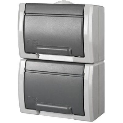 Elektro-Plast, Prise de courant, SOCKET AQUANT 1254-10 GREY Elektro-Plast, Prise de courant, SOCKET AQUANT 1254-10 GREY