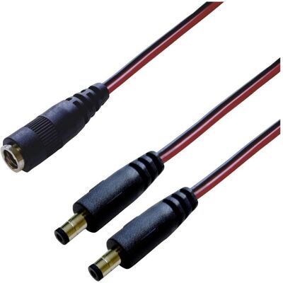 BKL Electronic 075916 Distributeur DC prise basse tension - prise DC femelle 5.5 mm 2.1 m, Câble + prise électronique, Rouge BKL Electronic 075916 Distributeur DC prise basse tension - prise DC femelle 5.5 mm 2.1 m, Câble + prise électronique, Rouge