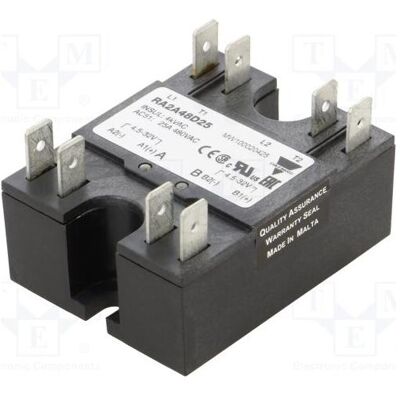 Carlo Gavazzi Relais : à semi-conducteurs, 25 A Uswitch : 42÷530 V CA, biphasé, RA2A Pôles : 2, Relai Carlo Gavazzi Relais : à semi-conducteurs, 25 A Uswitch : 42÷530 V CA, biphasé, RA2A Pôles : 2, Relai