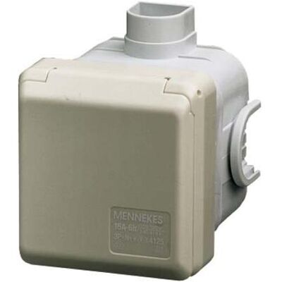 Mennekes, Prise de courant, MEN 4902 16A2P+E 230V Prise encastrée SCHUKO Cepex IP44 Mennekes, Prise de courant, MEN 4902 16A2P+E 230V Prise encastrée SCHUKO Cepex IP44