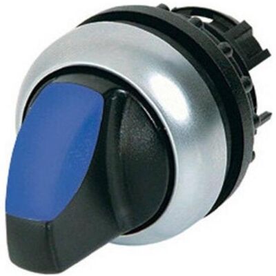 Eaton Sélecteur sw, 2 positions, lentille bleue, Bouton + interrupteur, Bleu Eaton Sélecteur sw, 2 positions, lentille bleue, Bouton + interrupteur, Bleu