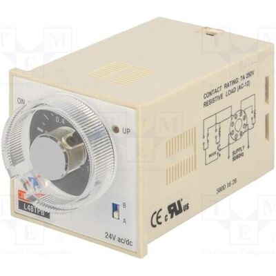 Lovato Module d'automatisation : minuterie 0,05 s à 10 min, DPDT, 250 V CA/5 A, 24 V CC, Relai Lovato Module d'automatisation : minuterie 0,05 s à 10 min, DPDT, 250 V CA/5 A, 24 V CC, Relai