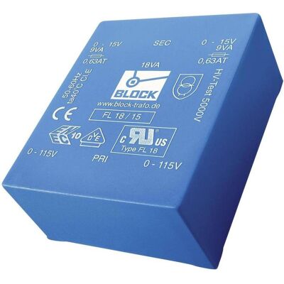 Block Transformateur FL PCB 10VA 2x12V, Transformateur Block Transformateur FL PCB 10VA 2x12V, Transformateur