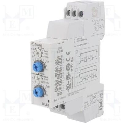 Crouzet Module d'automatisation : minuterie 0,1 s à 100 h, SSR 0,7 A, 24 à 240 V CA, IP20, Relai Crouzet Module d'automatisation : minuterie 0,1 s à 100 h, SSR 0,7 A, 24 à 240 V CA, IP20, Relai