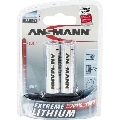 Ansmann Mignon (2 pcs, AA, 3000 mAh), Batteries + piles Ansmann Mignon (2 pcs, AA, 3000 mAh), Batteries + piles
