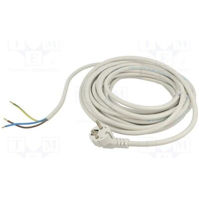 Jonex, Rallonge, Câble H05VV-F 3 × 1,5 mm² avec fiche CEE 7/7 (E/F) coudée, câbles en PVC (10 m) Jonex, Rallonge, Câble H05VV-F 3 × 1,5 mm² avec fiche CEE 7/7 (E/F) coudée, câbles en PVC (10 m)