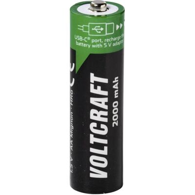 Voltcraft Piles rechargeables Mignon (AA) Li-Ion 2 000 mAh 1,5 V, lot de 4 (4 pcs, AA, 2000 mAh), Batteries + piles Voltcraft Piles rechargeables Mignon (AA) Li-Ion 2 000 mAh 1,5 V, lot de 4 (4 pcs, AA, 2000 mAh), Batteries + piles