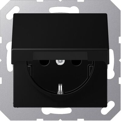 Jung A1520BFKLSWM - Prise Schuko avec couvercle rabattable Jung A1520BFKLSWM - Prise Schuko avec couvercle rabattable