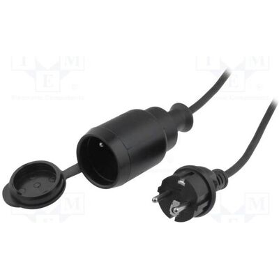 Jonex, Rallonge, Rallonge H05RR-F 3G 1,5 mm² 25 m, caoutchouc noir, 10 A (25 m, CEE 7/7) Jonex, Rallonge, Rallonge H05RR-F 3G 1,5 mm² 25 m, caoutchouc noir, 10 A (25 m, CEE 7/7)