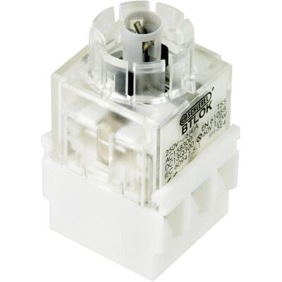 Schlegel BTLO5K Elément de contact avec douille de lampe 2 NF à impulsion 250 V 1 pc., Bouton + interrupteur Schlegel BTLO5K Elément de contact avec douille de lampe 2 NF à impulsion 250 V 1 pc., Bouton + interrupteur