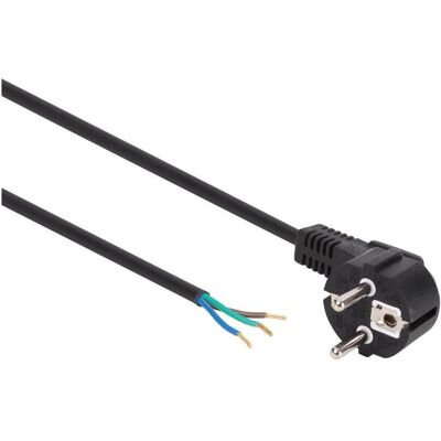 Perel Câble d'alimentation - 3m, 2500W, Intérieur, Noir Perel Câble d'alimentation - 3m, 2500W, Intérieur, Noir