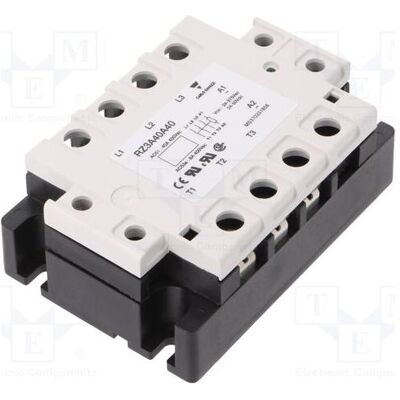 Relpol Relais à semi-conducteurs triphasé 40 A, 24-440 V CA, 24-275 V CC / 24-50 V CC, RZ3A40A40, Relai Relpol Relais à semi-conducteurs triphasé 40 A, 24-440 V CA, 24-275 V CC / 24-50 V CC, RZ3A40A40, Relai