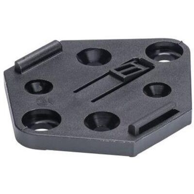 Wieland Plaque de fixation pour distributeur, Câble + prise électronique, Noir Wieland Plaque de fixation pour distributeur, Câble + prise électronique, Noir