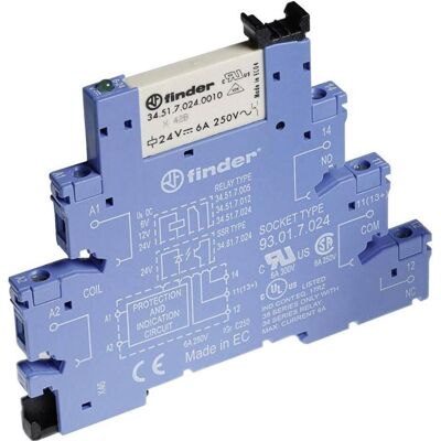 Finder 38.61.7.024.5050 Module relais - 6A SPDT - 24VDC AgNi + Au Finder 38.61.7.024.5050 Module relais - 6A SPDT - 24VDC AgNi + Au