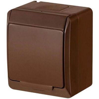 Elektro-Plast, Prise de courant, PRISE HERMES 0324-06 MARRON Elektro-Plast, Prise de courant, PRISE HERMES 0324-06 MARRON